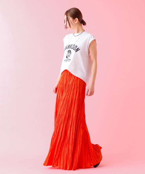 Rouge vif la cle（ルージュヴィフラクレ）の「【Le Melange/ル・メランジュ】コットンギャザースカート/機能素材/ギャザー/スカート【WEB限定】（スカート・レディース・ブラック/オレンジ/ホワイト/イエロー・S/M）」の21枚目の写真