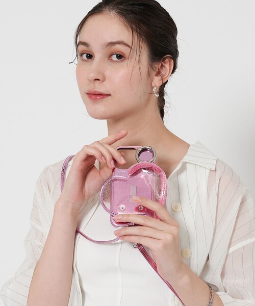 ajew＞PVC HEART PLANET POCKET iPhone16Proケース