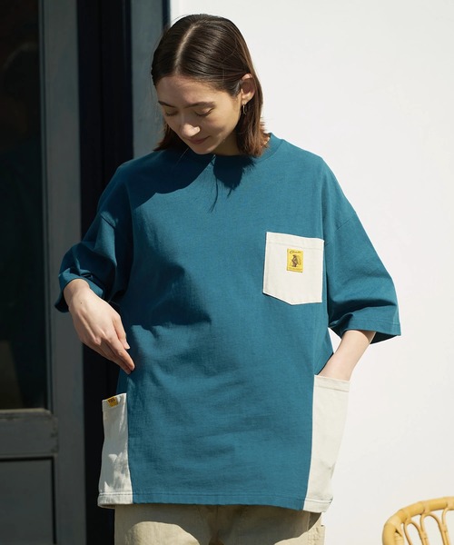 go slow caravan(ゴースローキャラバン)の「COBMASTER/コブマスター 吸水速乾天竺ラゲッジポケットビッグTEE(Tシャツ/カットソー・メンズ・ブラック/その他1/ホワイト・LARGE/X-LARGE/MEDIUM)」の9枚目の写真