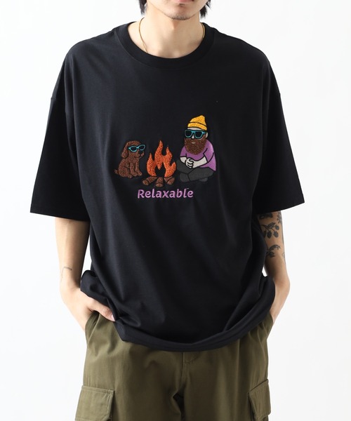 FUNALIVE(ファンアライブ)の「サガラ刺繍 フロントプリントロゴ ワイドTシャツ(Tシャツ/カットソー・メンズ・スミクロ/オフホワイト/ミント/レモンイエロー/グリーン系その他2/ライトブラック/ホワイト/ネイビー/ライトイエロー/グレイッシュブルー/ブラック系その他3/アイボリー/ラベンダー/ダークグリーン/ブラック系2/ブラック系その他/ホワイト系1/ブラウン系1/ブラウン系2/ホワイト系2/ブラック系1/ホワイト系その他/グリーン系/ブラック系3・LL/L/M)」の11枚目の写真
