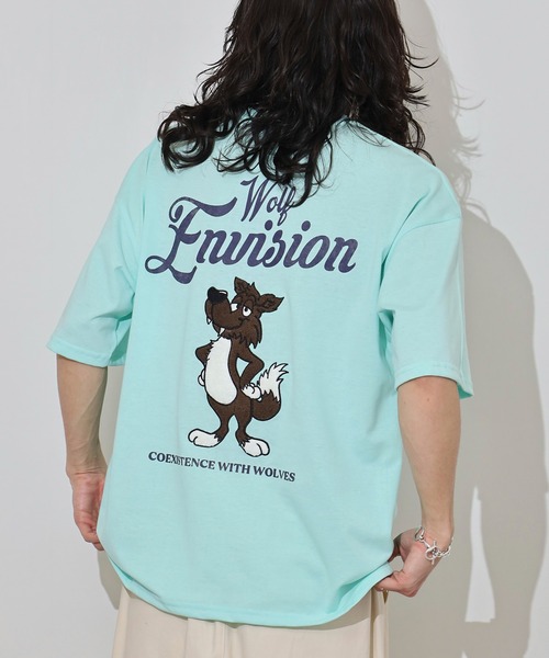 FUNALIVE(ファンアライブ)の「サガラ刺繍 フロントプリントロゴ ワイドTシャツ(Tシャツ/カットソー・メンズ・スミクロ/オフホワイト/ミント/レモンイエロー/グリーン系その他2/ライトブラック/ホワイト/ネイビー/ライトイエロー/グレイッシュブルー/ブラック系その他3/アイボリー/ラベンダー/ダークグリーン/ブラック系2/ブラック系その他/ホワイト系1/ブラウン系1/ブラウン系2/ホワイト系2/ブラック系1/ホワイト系その他/グリーン系/ブラック系3・LL/L/M)」の17枚目の写真