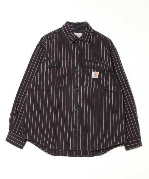 Carhartt WIP（カーハートダブリューアイピー）の「HENDRY SHIRT JAC（シャツ/ブラウス・メンズ・ブラック/オフホワイト・MEDIUM/LARGE/SMALL）」の2枚目の写真