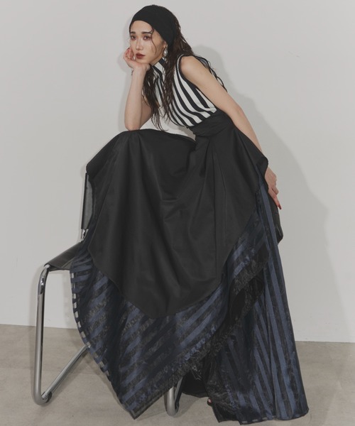 overdue flair skirt belt スカート Flare skirt belt（スカート）｜Chris TROIS.（クリストロワ）の