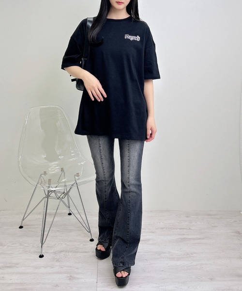 INGNI（イング）の「ハイウエストフレアデニムパンツ（デニムパンツ・レディース・ブルー系その他/グレー・S/M）」の7枚目の写真