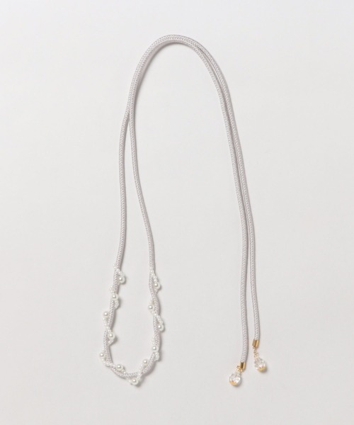 CELEN(セレン)の「【浴衣小物】パールつき飾り紐 帯飾り ベルト 単品(和装小物・レディース・ライトブルー/ライトピンク/ホワイト×シルバー/ライトグリーン/ブルー/ホワイト/ブラック・FREE)」の12枚目の写真