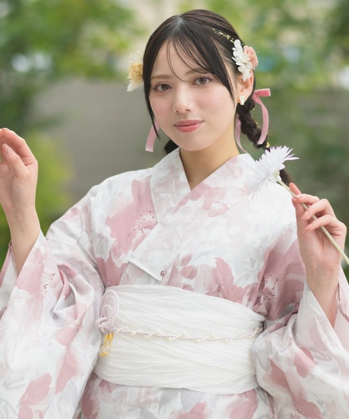 CELEN(セレン)の「【浴衣小物】パールつき飾り紐 帯飾り ベルト 単品(和装小物・レディース・ライトブルー/ライトピンク/ホワイト×シルバー/ライトグリーン/ブルー/ホワイト/ブラック・FREE)」の22枚目の写真