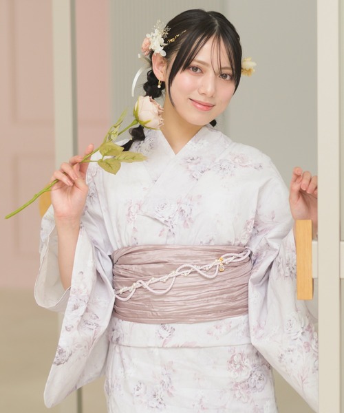 CELEN(セレン)の「【浴衣小物】パールつき飾り紐 帯飾り ベルト 単品(和装小物・レディース・ライトブルー/ライトピンク/ホワイト×シルバー/ライトグリーン/ブルー/ホワイト/ブラック・FREE)」の20枚目の写真