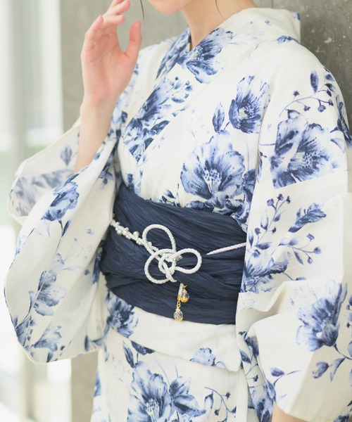 CELEN（セレン）の「【浴衣小物】パールつき飾り紐 帯飾り ベルト 単品（和装小物・レディース・ライトブルー/ライトピンク/ホワイト/ライトグリーン・FREE）」の9枚目の写真