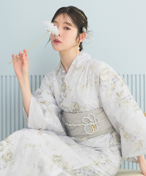 CELEN(セレン)の「【浴衣小物】パールつき飾り紐 帯飾り ベルト 単品(和装小物・レディース・ライトブルー/ライトピンク/ホワイト×シルバー/ライトグリーン/ブルー/ホワイト/ブラック・FREE)」の13枚目の写真
