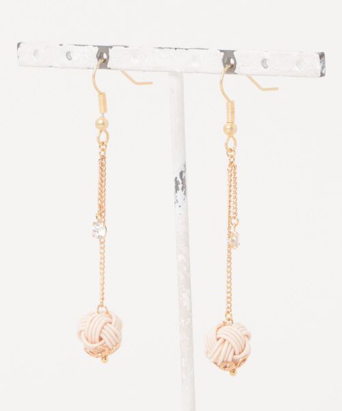 tone（トーン）の「【Shin】[Shin]水引ひとつぶチェーンピアス(MA)（ピアス（両耳用）・レディース・ベージュ系その他/ベージュ系その他2・FREE）」の2枚目の写真