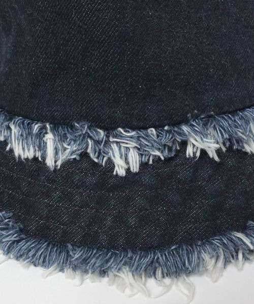JEANASIS(ジーナシス)の「フリンジデニムHAT/327467(ハット・レディース・ネイビー/ライトブルー・FREE)」の4枚目の写真