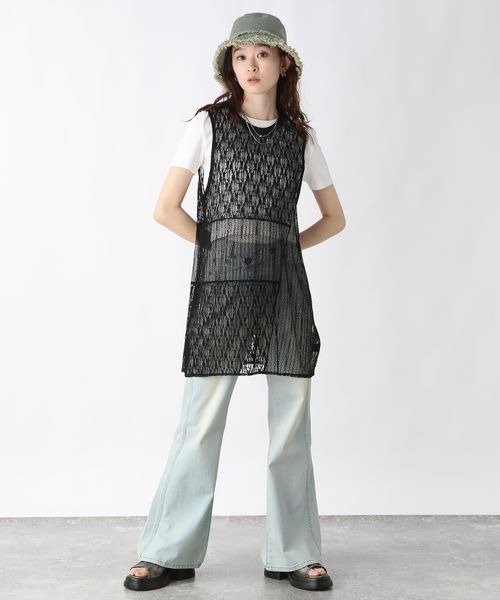 JEANASIS(ジーナシス)の「フリンジデニムHAT/327467(ハット・レディース・ネイビー/ライトブルー・FREE)」の11枚目の写真