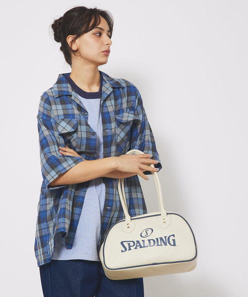 SPALDING(スポルディング)の「【SPALDING/スポルディング】マディソンバッグ 80980000/ユニセックス/シンプル/ベーシック/Y2K【WEB限定】(ボストンバッグ・メンズ・ホワイト/ブラック/ライトブラウン・フリー)」の2枚目の写真
