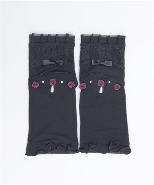 axes femme（アクシーズファム）の「巻きバラショートＵＶ手袋（手袋・レディース・キナリ/ブラック・FREE）」の14枚目の写真