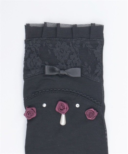 axes femme（アクシーズファム）の「巻きバラショートＵＶ手袋（手袋・レディース・キナリ/ブラック・FREE）」の17枚目の写真