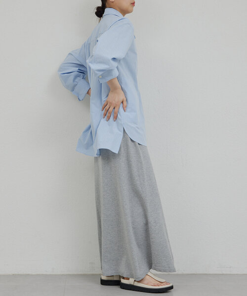 HERITANOVUM（ヘリテノーム）の「【HERITANOVUM】シーアイランドコットンスカート（スカート・レディース・ピンク/ライトグレー・FREE）」の9枚目の写真