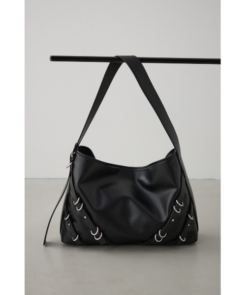 AZUL by moussy（アズールバイマウジー）の「ナローベルトデザイントートバッグ（トートバッグ・レディース・ブラック/レッド/ブラウン・FREE）」の2枚目の写真