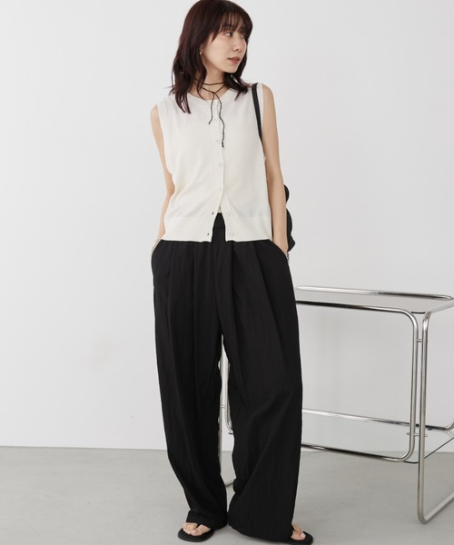 Auntie Rosa Holiday(アンティローザホリデー)の「カノコ編みクルーネックニットベスト(ベスト・レディース・レッド/アイボリー/ブラック・FREE)」の18枚目の写真