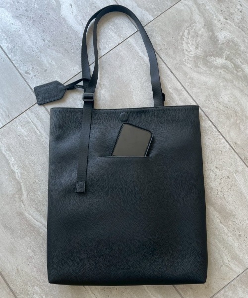 SOLATINA（ソラチナ）の「SBI-00008　ハンドル調整シンプルトート　大サイズ　※A4収納可（トートバッグ・メンズ・ブルー/ネイビー/ブラック/グレイッシュベージュ・FREE）」の7枚目の写真