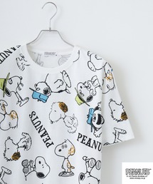 PEANUTS プリント天竺半袖Tシャツ