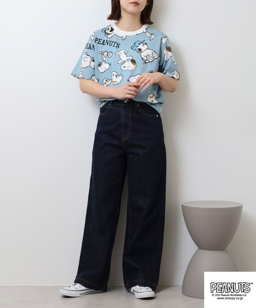 PEANUTS(ピーナッツ)の「PEANUTS プリント天竺半袖Tシャツ(Tシャツ/カットソー・メンズ・ホワイト/ライトカーキ/ブルーグレー・M/L/LL)」の15枚目の写真