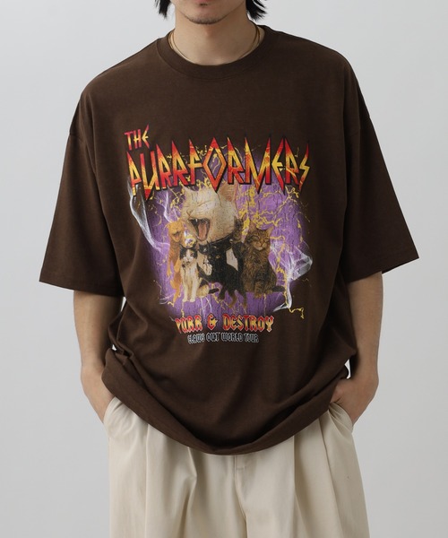 FUNALIVE（ファンアライブ）の「ヴィンテージ風 ワイドシルエットTシャツ（Tシャツ/カットソー・メンズ・ホワイト/ブラック/スミクロ/ブラウン系3/ブラウン系1/ブラウン系2/ブラック系2/ブラック系3/ブラック系その他3/ブラック系1/ダークネイビー/ブラック系その他2/ブラック系その他/ブラック系4/ブラック系その他4/ネイビー系1/ブラウン系4・M/LL/L）」の12枚目の写真