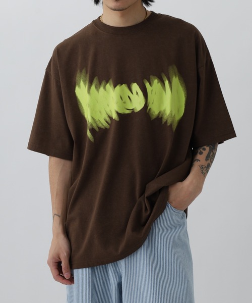 FUNALIVE（ファンアライブ）の「ヴィンテージ風 ワイドシルエットTシャツ（Tシャツ/カットソー・メンズ・ホワイト/ブラック/スミクロ/ブラウン系3/ブラウン系1/ブラウン系2/ブラック系2/ブラック系3/ブラック系その他3/ブラック系1/ダークネイビー/ブラック系その他2/ブラック系その他/ブラック系4/ブラック系その他4/ネイビー系1/ブラウン系4・M/LL/L）」の13枚目の写真