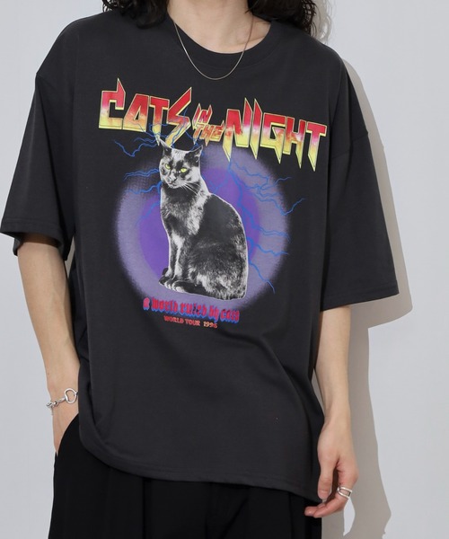 FUNALIVE（ファンアライブ）の「ヴィンテージ風 ワイドシルエットTシャツ（Tシャツ/カットソー・メンズ・ホワイト/ブラック/スミクロ/ブラウン系3/ブラウン系1/ブラウン系2/ブラック系2/ブラック系3/ブラック系その他3/ブラック系1/ダークネイビー/ブラック系その他2/ブラック系その他/ブラック系4/ブラック系その他4/ネイビー系1/ブラウン系4・M/LL/L）」の4枚目の写真