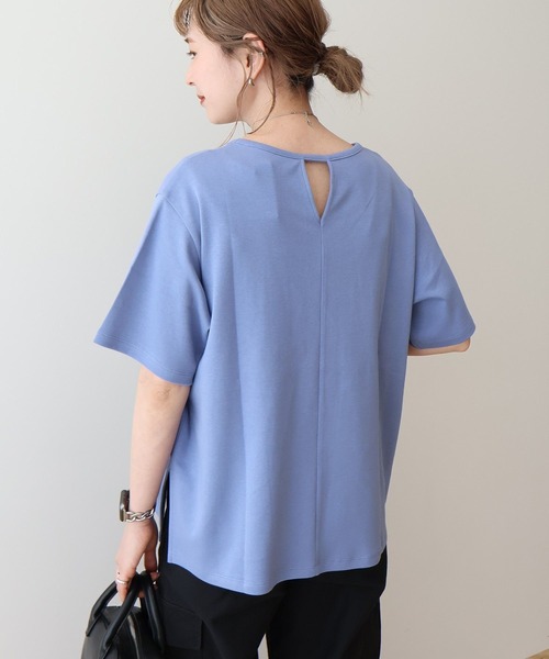 AMERICAN HOLIC（アメリカンホリック）の「バックスリットTシャツ（Tシャツ/カットソー・レディース・ブルー系その他7/ブラック/ライトベージュ/チャコールグレー/オフホワイト・L/M）」の5枚目の写真