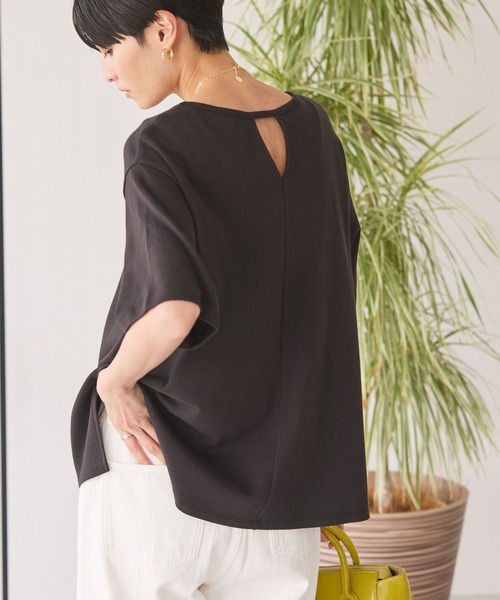 AMERICAN HOLIC（アメリカンホリック）の「バックスリットTシャツ（Tシャツ/カットソー・レディース・ブルー系その他7/ブラック/ライトベージュ/チャコールグレー/オフホワイト・L/M）」の3枚目の写真