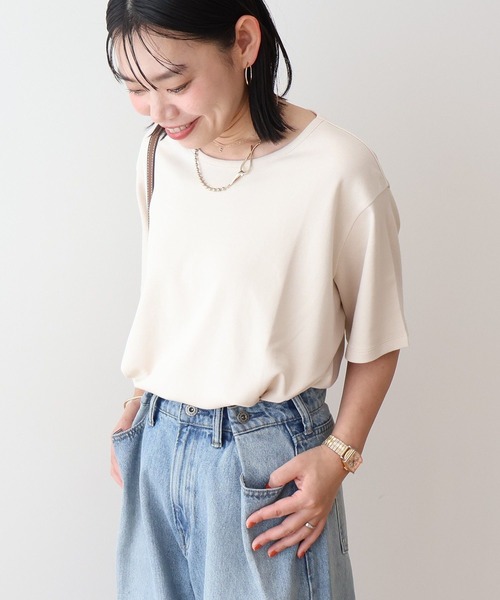 AMERICAN HOLIC（アメリカンホリック）の「バックスリットTシャツ（Tシャツ/カットソー・レディース・ブルー系その他7/ブラック/ライトベージュ/チャコールグレー/オフホワイト・L/M）」の21枚目の写真