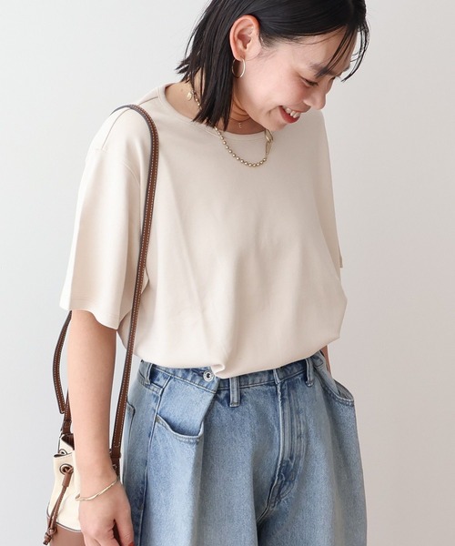 AMERICAN HOLIC（アメリカンホリック）の「バックスリットTシャツ（Tシャツ/カットソー・レディース・ブルー系その他7/ブラック/ライトベージュ/チャコールグレー/オフホワイト・L/M）」の6枚目の写真