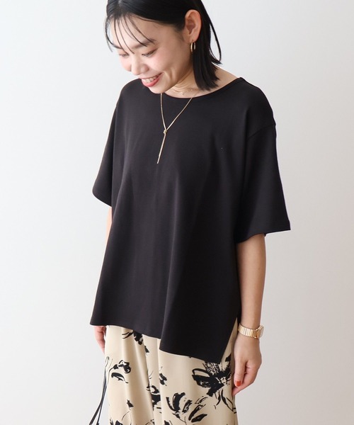 AMERICAN HOLIC（アメリカンホリック）の「バックスリットTシャツ（Tシャツ/カットソー・レディース・ブルー系その他7/ブラック/ライトベージュ/チャコールグレー/オフホワイト・L/M）」の12枚目の写真