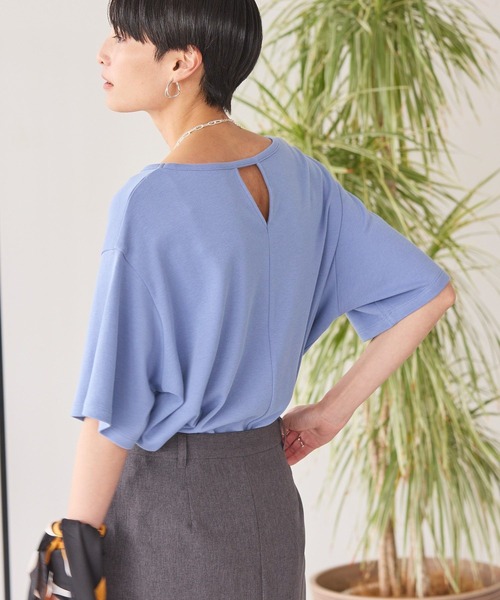 AMERICAN HOLIC（アメリカンホリック）の「バックスリットTシャツ（Tシャツ/カットソー・レディース・ブルー系その他7/ブラック/ライトベージュ/チャコールグレー/オフホワイト・L/M）」の19枚目の写真