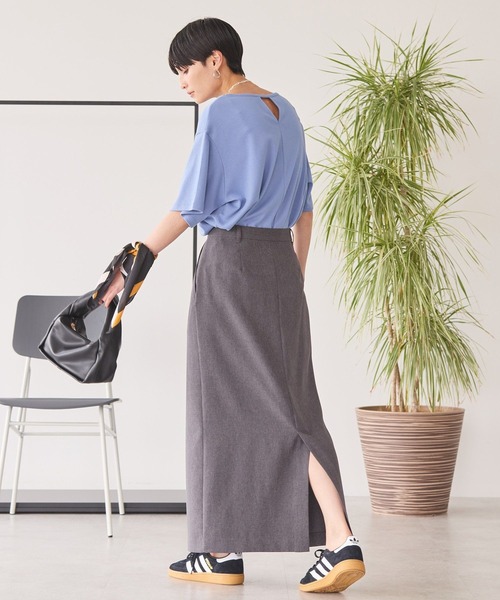 AMERICAN HOLIC（アメリカンホリック）の「バックスリットTシャツ（Tシャツ/カットソー・レディース・ブルー系その他7/ブラック/ライトベージュ/チャコールグレー/オフホワイト・L/M）」の20枚目の写真