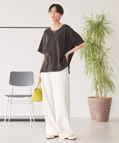 AMERICAN HOLIC（アメリカンホリック）の「バックスリットTシャツ（Tシャツ/カットソー・レディース・ブルー系その他7/ブラック/ライトベージュ/チャコールグレー/オフホワイト・L/M）」の18枚目の写真