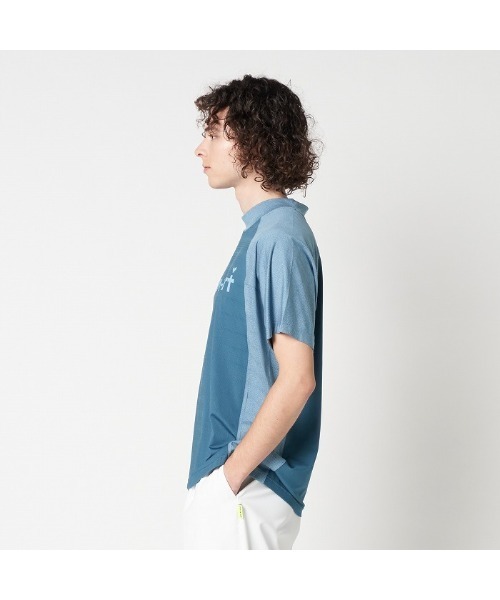 VIVA HEART(ビバハート)の「【VIVA HEART/GOLF】パターンメッシュアスレチック半袖モックネックシャツ(シャツ/ブラウス・メンズ・ライトグリーン・50)」の8枚目の写真