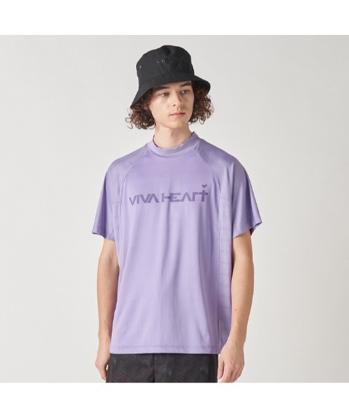VIVA HEART(ビバハート)の「【VIVA HEART/GOLF】パターンメッシュアスレチック半袖モックネックシャツ(シャツ/ブラウス・メンズ・ライトグリーン・50)」の2枚目の写真