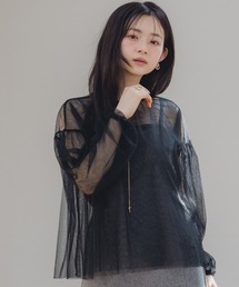 Petitjo | 小さいサイズ　チュールシアートップス　低身長さん・小柄女性(Tシャツ/カットソー)