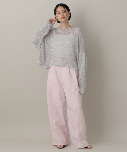 A part by（アパートバイ）の「タイプライタータックパンツ（その他パンツ・レディース・オフホワイト/ブラック/ベビーピンク・SMALL/MEDIUM）」の4枚目の写真