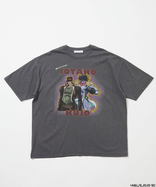 フリークスストア別注 ジョジョの奇妙な冒険 コラボ 空条承太郎 Tシャツ ジョジョ」3部×FREAK'S STORE、承太郎・DIOらが古着風のTシャツ