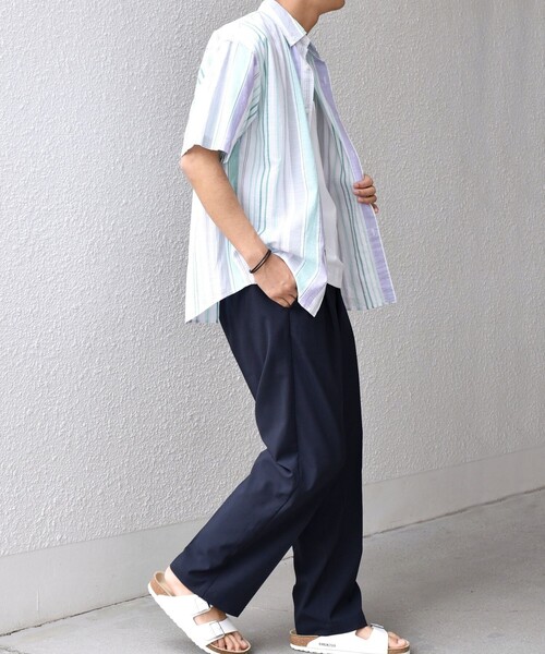 SHIPS any(シップス エニィ)の「SHIPS any: BEZ TEXTILE マルチカラー ストライプ/ソリッド ボタンダウン ショートスリーブ シャツ◇(シャツ/ブラウス・メンズ・ピンク/グリーン/ホワイト/ブルー・X-LARGE/LARGE/MEDIUM/SMALL)」の16枚目の写真