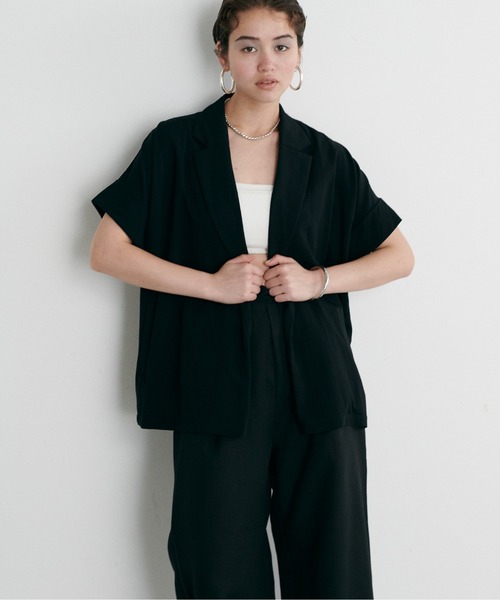 LARUTA（ラルータ）の「【LARUTA】フレンチテーラージャケット（テーラードジャケット・レディース・ブラック/ベージュ/グレー・FREE）」の2枚目の写真