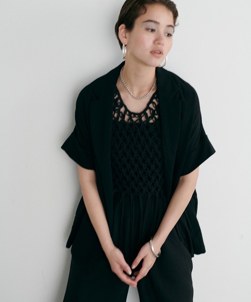LARUTA（ラルータ）の「【LARUTA】フレンチテーラージャケット（テーラードジャケット・レディース・ブラック/ベージュ/グレー・FREE）」の14枚目の写真