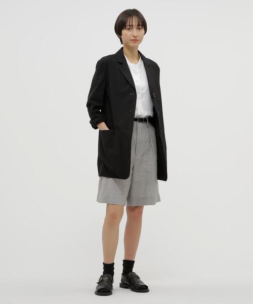 MARGARET HOWELL(マーガレットハウエル)の「WASHED COTTON POPLIN JACKET(テーラードジャケット・レディース・ブラック/ホワイト系その他3・1/2)」の3枚目の写真