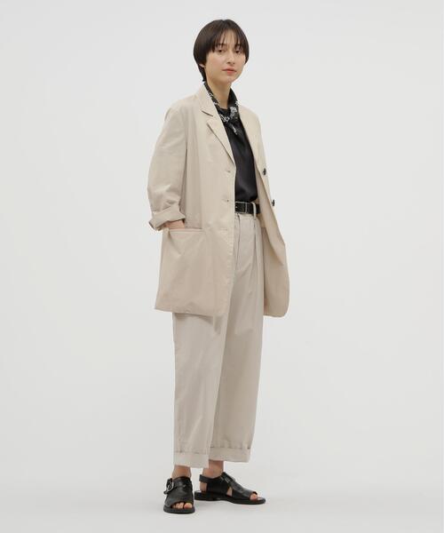 MARGARET HOWELL(マーガレットハウエル)の「WASHED COTTON POPLIN JACKET(テーラードジャケット・レディース・ブラック/ホワイト系その他3・1/2)」の6枚目の写真