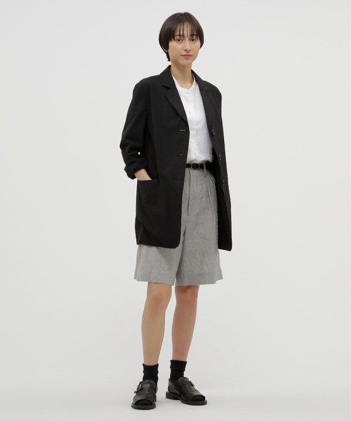 MARGARET HOWELL(マーガレットハウエル)の「WASHED COTTON POPLIN JACKET(テーラードジャケット・レディース・ブラック/ホワイト系その他3・1/2)」の18枚目の写真