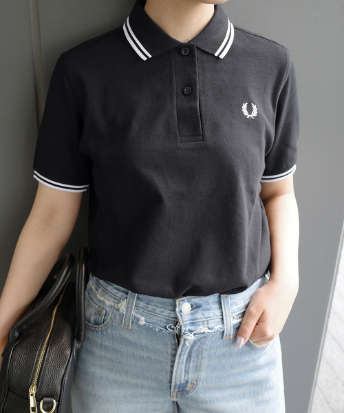 FRED PERRY(フレッドペリー)の「FRED PERRY/フレッドペリー TWIN TIPPED SHIRT G3600(ポロシャツ・レディース・ホワイト/グリーン/ブラック・FREE)」の11枚目の写真