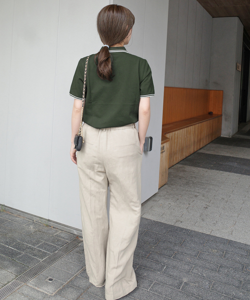 FRED PERRY(フレッドペリー)の「FRED PERRY/フレッドペリー TWIN TIPPED SHIRT G3600(ポロシャツ・レディース・ホワイト/グリーン/ブラック・FREE)」の15枚目の写真