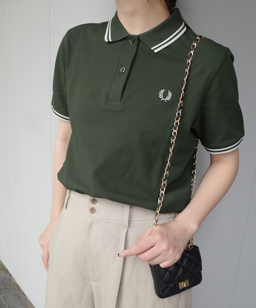 FRED PERRY(フレッドペリー)の「FRED PERRY/フレッドペリー TWIN TIPPED SHIRT G3600(ポロシャツ・レディース・ホワイト/グリーン/ブラック・FREE)」の19枚目の写真